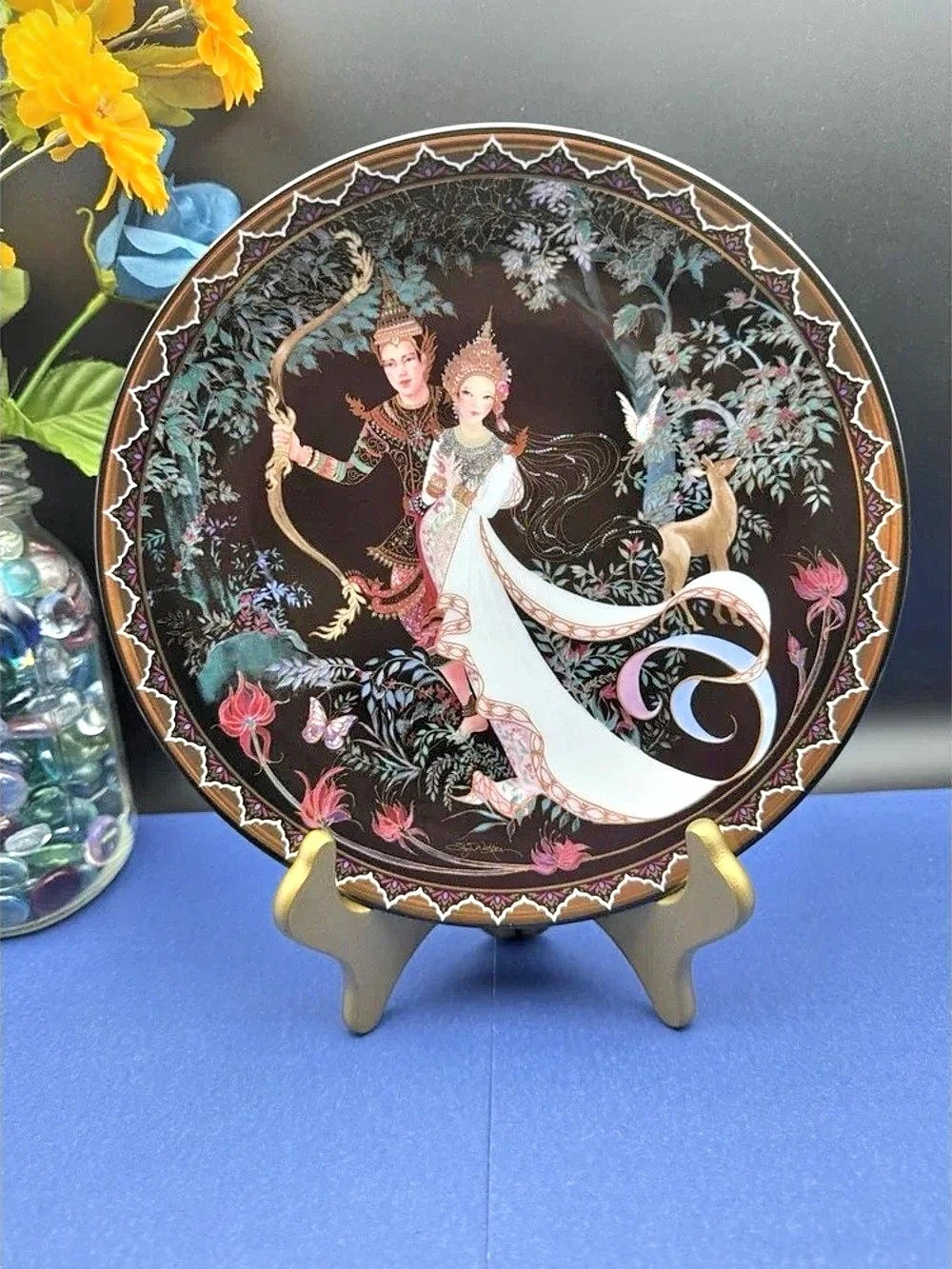 Royal Porcelain The Betrothal Floral Art Plate